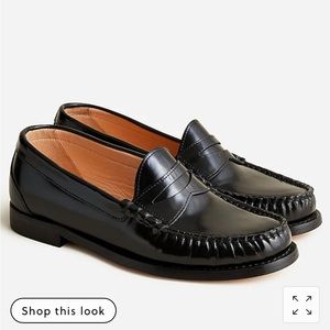 J Crew Winona penny loafers in spazzolato leather